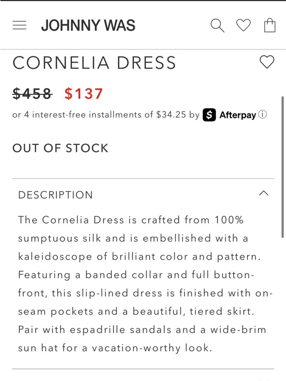 Johnny Was Cornelia Dress - Picture 4 of 4